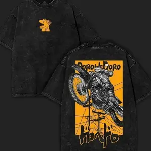 Dorohedoro Caiman Oversized Vintage Tee – Double-Sided Heavy Cotton Graphic Streetwear, Dark Anime Collector Drop B TLN