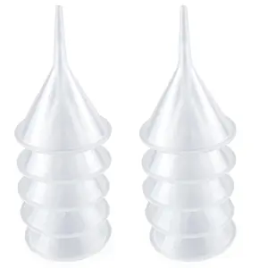 Mini Funnel 10 count Kitchen Use Funnels Small Narrow  Funnel Plastic Funnel Urn Filling Tool for Lab Bottle,Sand Painting,Perfume,,,Essential Oil,Kitchen  Grade Plastic,Water Bottle