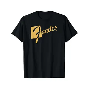 Vintage-Inspired Fender Graphic Tee - Soft, Breathable Cotton | Casual & Sporty Outdoor Wear for Men | Machine Washable200G pure cotton