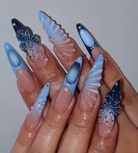 3D Maximalist Jewelry Press On Nails | Colorful Rhinestone & Gold Liquid Metal Long Stiletto Nail Bracelet | Y2K Indie Luxury Nail Rings