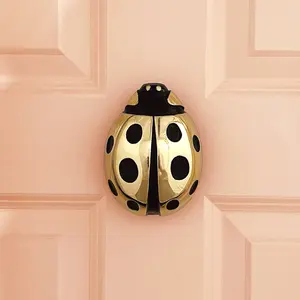 Ladybug Door Knocker by Michael Healy - Solid Brass, Handcrafted, Easy Install