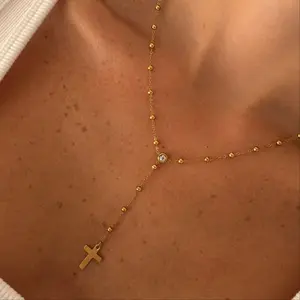 EVRY JEWELS Gold or Silver Plated Women's Hypoallergenic Lariat Necklace