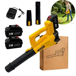 high-power cordless leaf blower featuring strong airflow, 6-speed adjustment, and an extended nozzle. With its ergonomic, non-slip handle and lightweight design, it is ideal for lawn maintenance, yard cleanup, snow removal, and clearing pet hair.