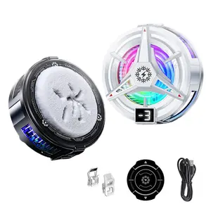 Icy Phone Cooler, Magnetic Cell Phone Cooler for Gaming, Portable Phone Cooling Fan with RGB Light, Phone Radiator for iPhone Magnetic Series/Android/Tablet/iPad, Max 15W