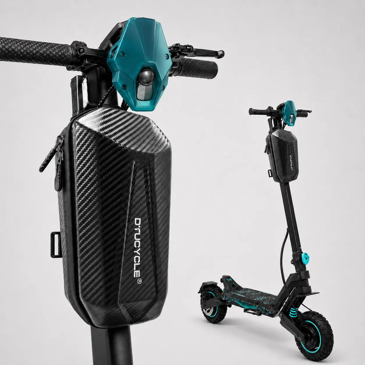 Portable Electric Scooter Bag – Bike Accessory with Quick Release, Large Capacity, Waterproof Phone Pouch, EVA Hard Shell, Mesh Quick Access, Rocksolid Grip for Electric Scooters, Bicycles