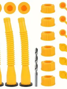 Universal Fuel Can Nozzle Kit | Replacement Gas Tank Spout with Caps for Gallon Containers
