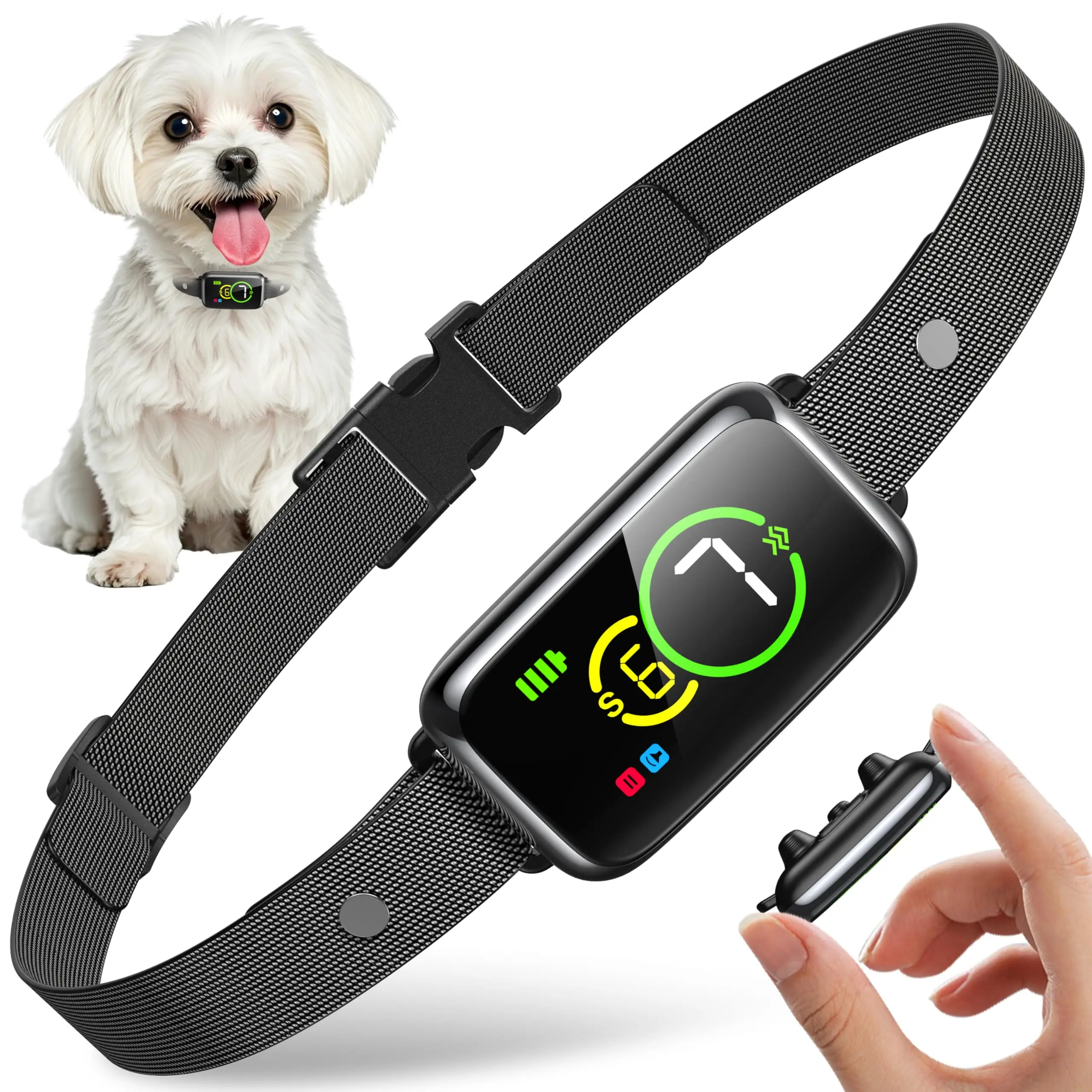 Bark Collar, Dog Bark Collar for Small Medium Mini Dogs, Automatic Stop Bark Collar, Safe Humane Barking Collar with 4 Effective Modes Beep Vibration
