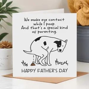 Three Arrow Gifts Funny Dog Poop Father's Day Card