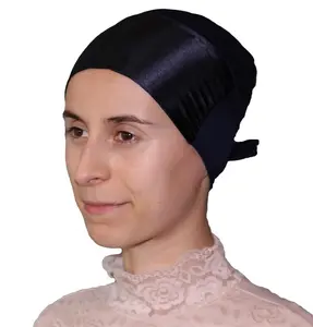 Firdevs Satin Hijab Bonnet Underscarf Navy Blue