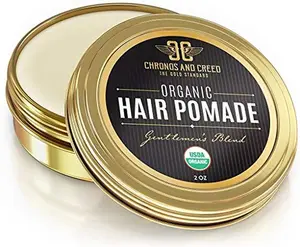 Hair Pomade for Men - Certified Organic Pomade with Vegan Ingredients (Chronos And Creed), Natural Hair Balm for Strong Hold & Scalp Care (2 Fl Oz)