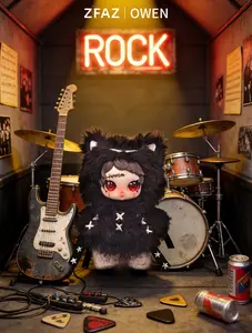 OWEN-ROCK STAR SERIES  Plush Blind Box- Bunny Plush Dolls，Soft Furry Collectibles，Backpack or clothing decoration，Blind bag Kawaii Stuffed Animals