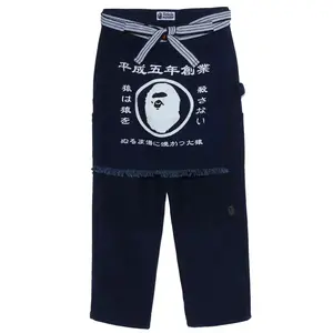 Bape Sashiko Indigo Apron Painter Pants Size Small