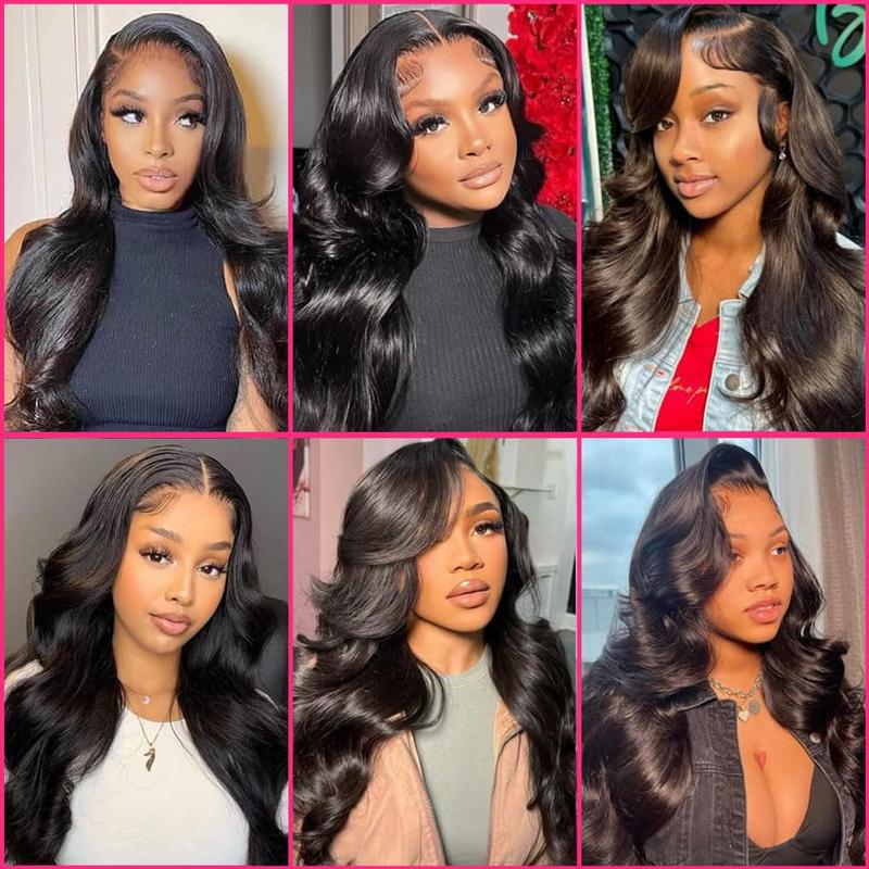 Vinisay Brazilian Virgin Hair Body Wave Straight Hair Bundles Human Hair Quick Weave Extensions Natural Black 12-30 Inches Budget Friendly