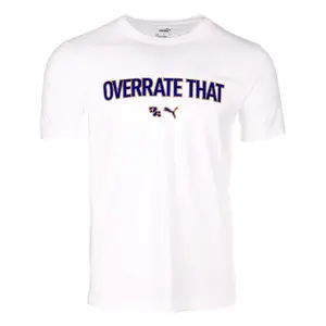 PUMA Mens Overrate That Crew Neck Short Sleeve Casual Tops Casual - White