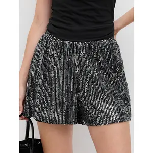 Cider High Waist Sequin Shorts