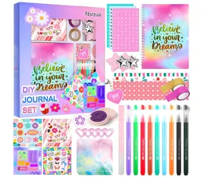 DIY Journal Kit for Girls - Journal for Girls Ages 8-14, Stationary Set, Arts and Crafts Kit, Teen Tween Girl Gifts Trendy Stuff - Gifts for 6 7 8 9 10 11 12 13 Year Old Girls