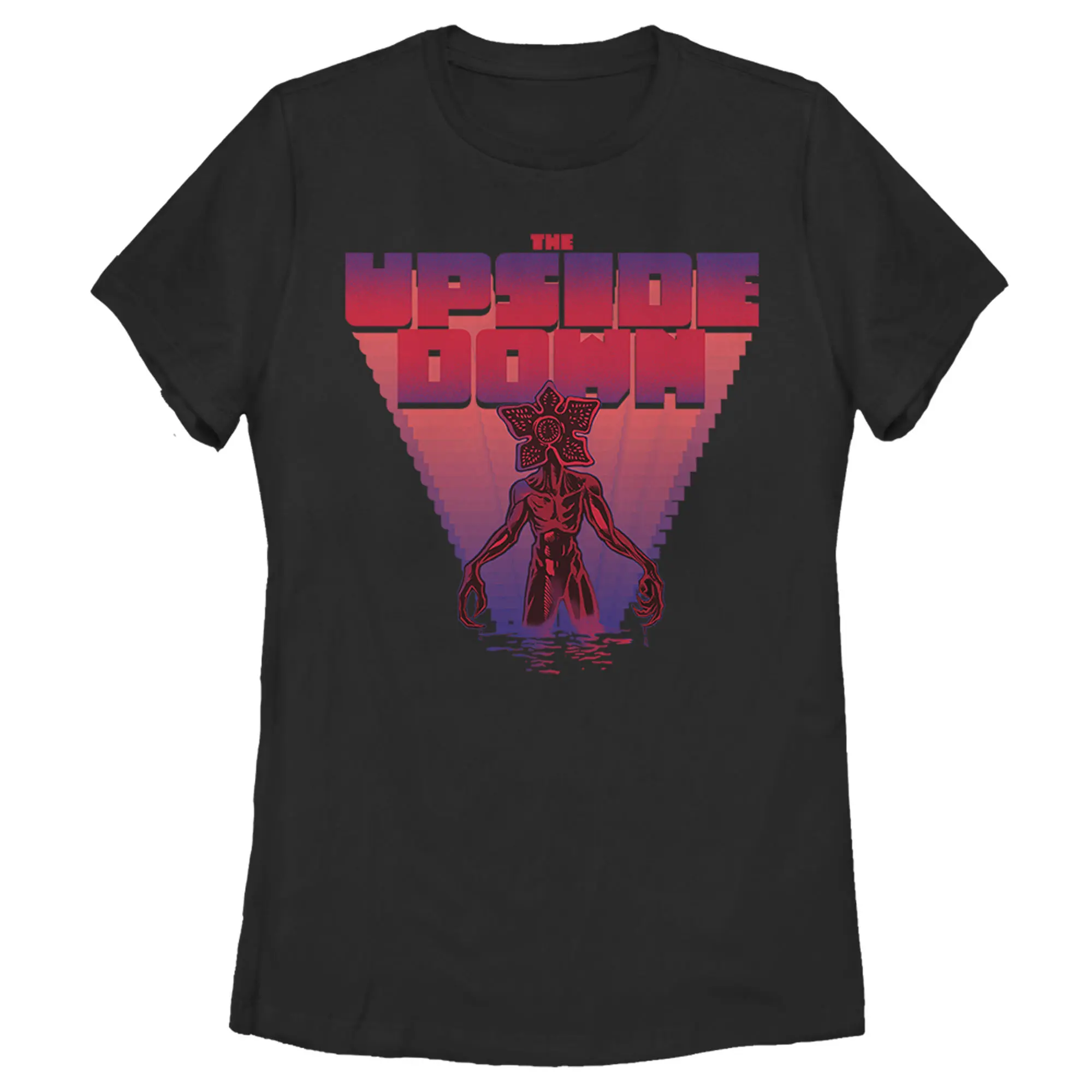 Women's Stranger Things The Upside Down 8-Bit Demogorgon T-Shirt