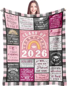 Graduation Gifts 2026 Blanket, Class of 2026 High School College Masters Degree Graduation Gifts for Her Women, Graduation Gift Ideas
