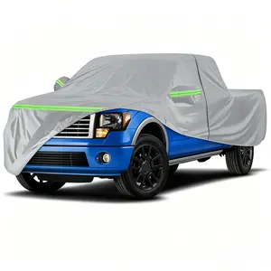 Universal 170T All Weather Pickup Truck Cover with Driver Door Zipper and Reflective Strips Heavy Duty Oxford  Window Foldable Anti-UV Sunshade, Truck Accessories, Aftermarket Truck Accessories outdoor car   cover