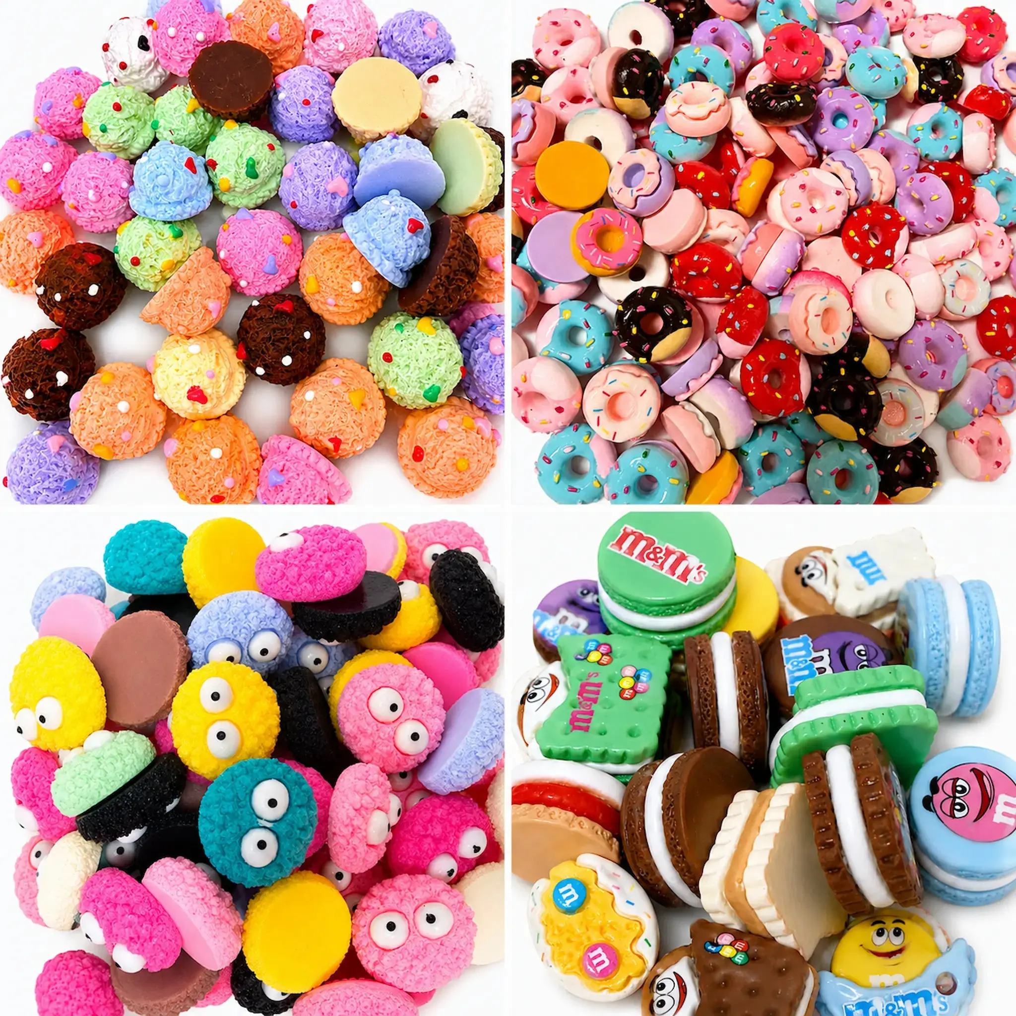Kawaii Dessert Flatback Charms Assortment | DIY Jewelry & Tiny House