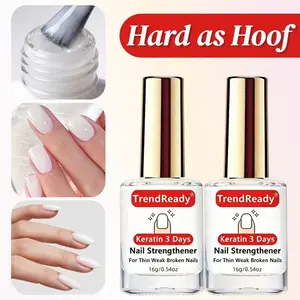 2pcs Nail Hardener - Keratin-Infused, Alcohol-Free Formula, Stronger Nails Post Gel, Nail Care Solution For Manicures And Pedicures, Nail Care System, Nail Glue, Manicure Enhancements, Home Salon, Nail Art Supplies, Halloween, Nail Polish