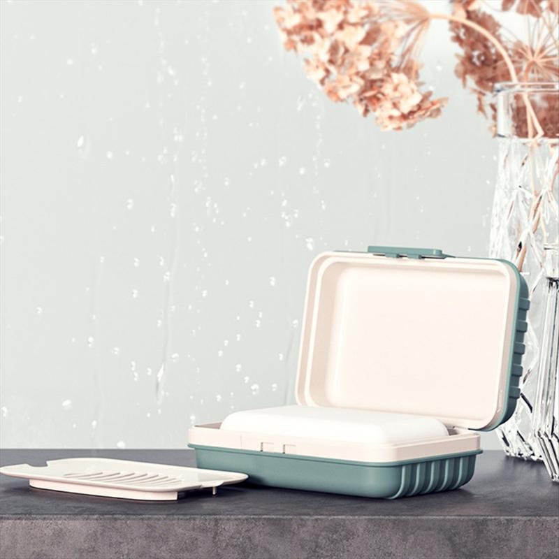 Soap Holder, Dish, Bar Holder for Shower, Travel Case with Lid Gym, Box for Christmas New Year Home Use