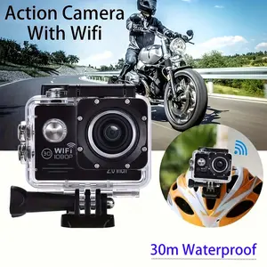 Waterproof Sports Camera WiFi Ultra HD Underwater Camera 140 Degree Wide Angle 30m Waterproof Camera with 8GB TF Card Gift