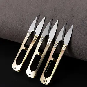 Pocket Fishing Scissors, U-spring Stainless Steel Scissors, Small Scissors, Multifunctional Scissors for Outdoor Camping Fishing, Fishing Tools, Fishing Equipment, Fishing Accessories