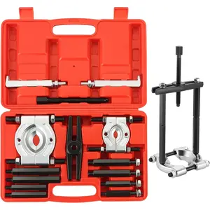 Bearing Puller Set, 5 Ton Capacity Bearing Separator, Pinion Wheel Bearing Removal Kit with 2" and 3" Jaws, Wheel Hub Axle Puller Set, 14 count Bearing Separator Puller with Case (Red)