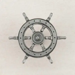 Acorn Manufacturing  Artisan Collection Ships Wheel Knob, Antique Pewter