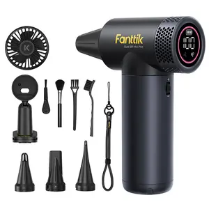 【DealsForYouDays】Fanttik Gust B11 Mix Pro 2-in-1 Electric Air Duster & Fan, 27.75Wh Rechargable Battery, 130000RPM Brushless Motor, Compressed Air Duster, 100 Stepless Gears, One-tap Booster, Electric Duster for PC, SummerWins