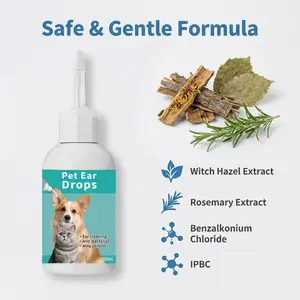 Pet Ear Cleaner Ear Drops for Dogs&Cats Ear InfectionEar Mites Treatment for Cats&Dogs ltchyEarPet Ear Drops, Pet Ear Cleaning Drops, Pet Ear Cleaning Solution, Dog & Cat Ear Care Products Grooming outdoorfun