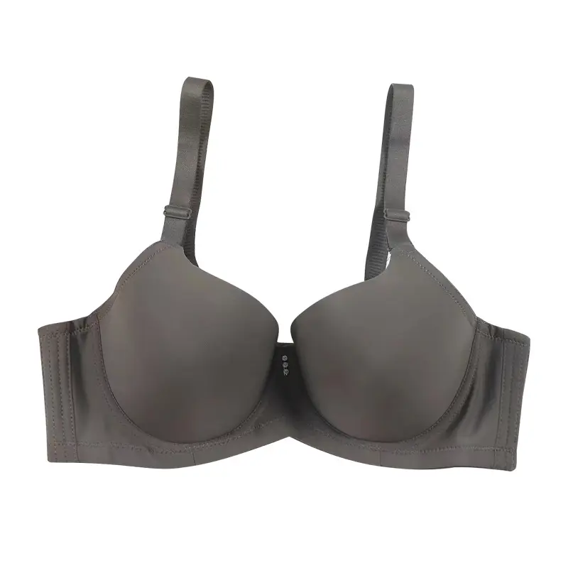 Large size bra smooth surface non-marking thin cup with steel ring adjustment type breast collection underwear