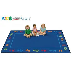 212 MAIN Kids Multicolor Alphabet Print Value Rug - 96.88, Machine Washable, Skid-Resistant Carpet for Playrooms, Multicolor Rug, Machine Washable Rug