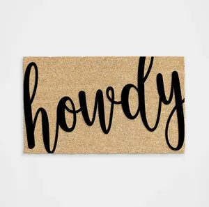 HOWDY Doormat - Welcoming Entryway Mat with "Howdy" Message for Home Decor and Practical Use