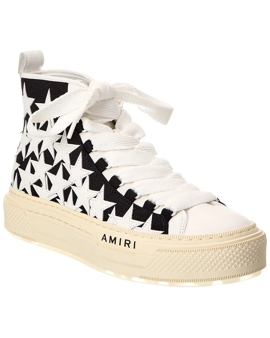 AMIRI Canvas & Leather High-Top Sneaker