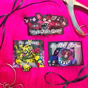 Animatronic Coquette Horror FNAF Foxy Bonnie Springtrap Stickers