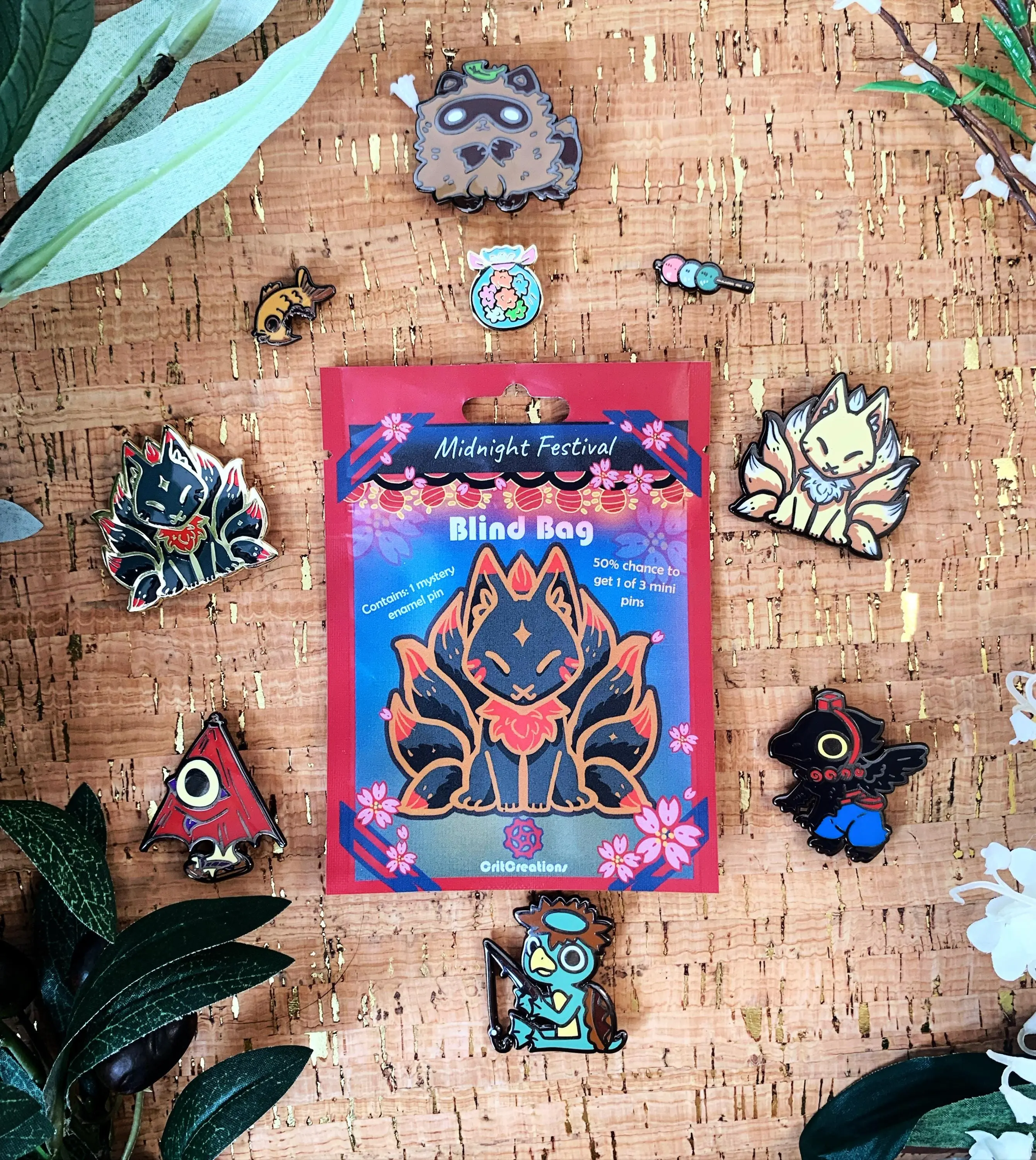 Yokai Mystery Hard Enamel Pins | Midnight Festival Blind Bags