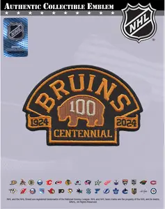 Boston Bruins Unsigned 100th Anniversary Alternate Jersey Patch