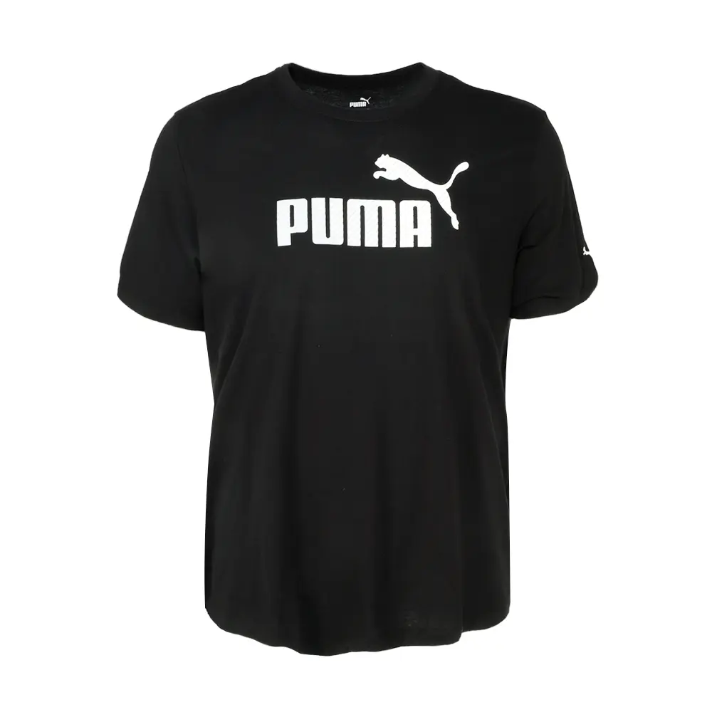 PUMA Mens Linear Crew Neck Short Sleeve And Tall Casual Tops Casual - Black