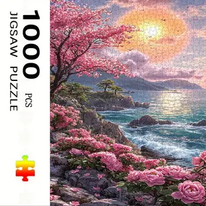 1000 Piece Rose Theme Puzzle, Large Adult Family Interactive Toy, DIY Home Decor Brain Challenge, Holiday Scene, Perfect Gift