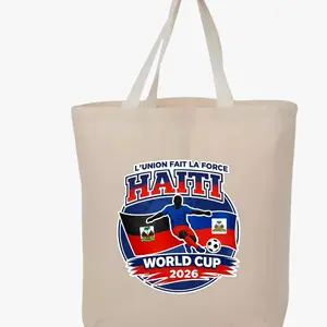 Haiti World Cup 2026 Canvas Tote Bag | Gwo Sak Twal "3-Pocket" – Ayiti World Cup 2026