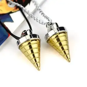 Gurren Lagann Core Drill Necklace Anime Tengen Toppa Gurren-Lagann Necklaces Simon Ganman Spiral Pendant Necklace For Women Men Hold Accessories Jewelry Decor or Keychain