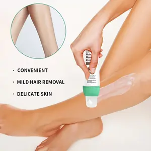 Rozino Coconut Oil Hair Removal Cream - Silky Smooth Skin Formula for Mild Hair Removal - Suitable for All Body Types - 100g/3.527oz