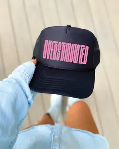 Overstimulated Black Unisex Foam Trucker Hat
