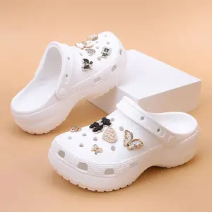 Women's Rhinestone Decor Platform Clogs, Comfort EVA Mule Slides with Arch Support, Fashion Casual Shoes for Indoor Outdoor Beach Walking and Daily Wear