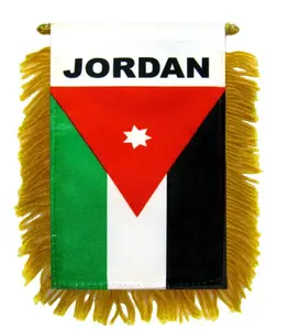4x6 in Double-Sided Polyester Mini Banner with Hanging Glass-Plastic Hanger, Home Festive Party Supplies Backdrop Accessory for National Flag Display