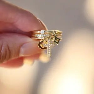 Charm Cross Ring for Women in Silver - Fashion Accessory