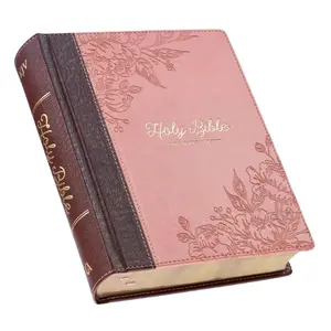 KJV Holy Bible, Note-taking Bible, Faux Leather Hardcover - King James Version, Brown/Pink (KJV Note-taking Editions)