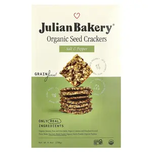 Julian Bakery Organic Seed Crackers, Salt & Pepper, 8.4 oz (238 g)